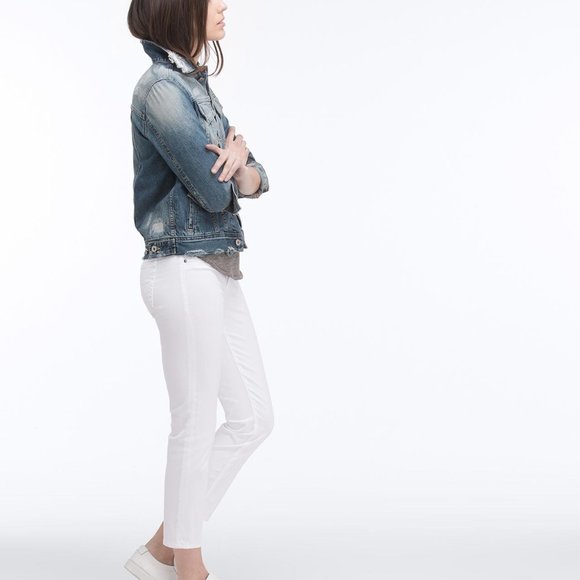 AG Stilt Crop Jeans in White Size 25 - Picture 2 of 4